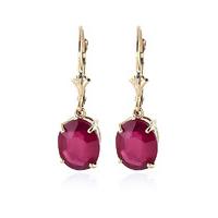 Ruby Drop Earrings 7.0ctw in 9ct Gold