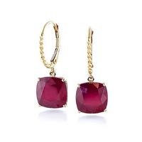 Ruby Rococo Twist Drop Earrings 9.4ctw in 9ct Gold