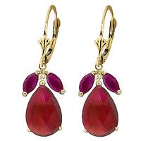 Ruby Drop Earrings 10.0ctw in 9ct Gold