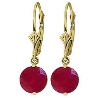 Ruby Drop Earrings 4.0ctw in 9ct Gold