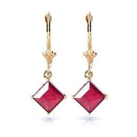 Ruby Drop Earrings 2.9ctw in 9ct Gold