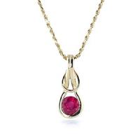 ruby san francisco pendant necklace 065ct in 9ct gold