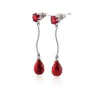 Ruby Lure Drop Earrings 7.9ctw in 9ct White Gold