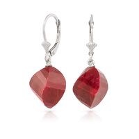 Ruby Briolette Drop Earrings 30.5ctw in 9ct White Gold