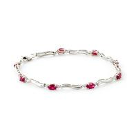 Ruby and Diamond Tennis Bracelet 2.0ctw in 9ct White Gold