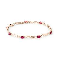 ruby and diamond tennis bracelet 20ctw in 9ct rose gold