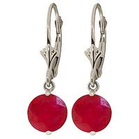 Ruby Drop Earrings 4.0ctw in 9ct White Gold