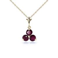 Ruby Trinity Pendant Necklace 0.75ctw in 9ct Gold