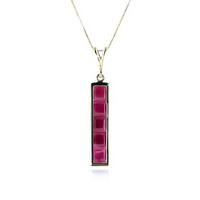 ruby channel set pendant necklace 25ctw in 9ct gold