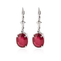 Ruby Drop Earrings 7.0ctw in 9ct White Gold