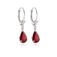 Ruby Belle Drop Earrings 3.5ctw in 9ct White Gold