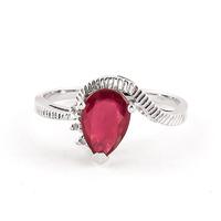 Ruby and Diamond Belle Ring 1.5ct in 9ct White Gold