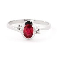 Ruby and Diamond Meridian Ring 0.5ct in 9ct White Gold