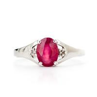 Ruby and Diamond Desire Ring 1.25ct in 9ct White Gold