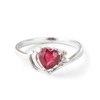 Ruby and Diamond Devotion Ring 1.0ct in 9ct White Gold