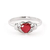 Ruby and Diamond Ring 1.0ct in 9ct White Gold