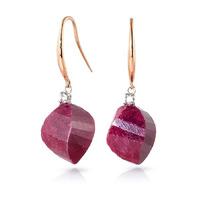 Ruby and Diamond Drop Earrings 30.5ctw in 9ct Rose Gold