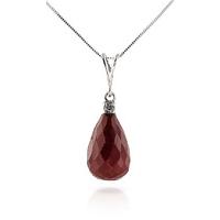 Ruby and Diamond Pendant Necklace 8.8ct in 9ct White Gold