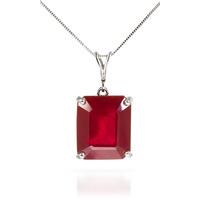 Ruby Pendant Necklace 6.5ct in 9ct White Gold