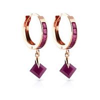 ruby earrings 37ctw in 9ct rose gold