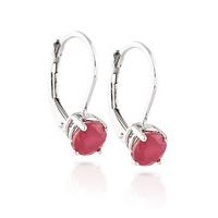 Ruby Boston Drop Earrings 1.2ctw in 9ct White Gold