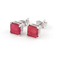 Ruby Alexandra Drop Earrings 2.9ctw in 9ct White Gold