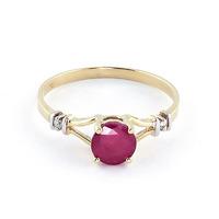 Ruby and Diamond Aspire Ring 1.0ct in 9ct Gold