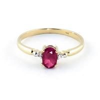 Ruby and Diamond Allure Ring 0.5ct in 9ct Gold