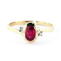 Ruby and Diamond Meridian Ring 0.5ct in 9ct Gold