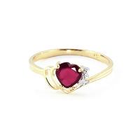 Ruby and Diamond Devotion Ring 1.0ct in 9ct Gold