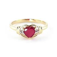 Ruby and Diamond Ring 1.0ct in 9ct Gold