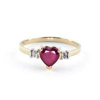 Ruby and Diamond Ring 1.0ct in 9ct Gold