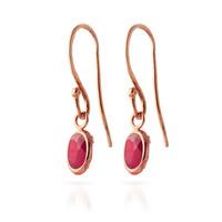 Ruby Allure Drop Earrings 1.0ctw in 9ct Rose Gold