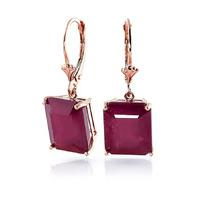 Ruby Drop Earrings 15.0ctw in 9ct Rose Gold