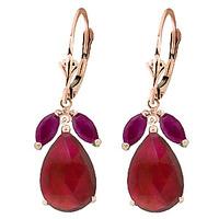 Ruby Drop Earrings 10.0ctw in 9ct Rose Gold