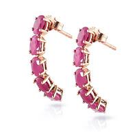 Ruby Linear Stud Earrings 2.5ctw in 9ct Rose Gold