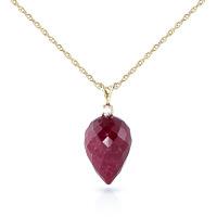 Ruby and Diamond Pendant Necklace 13.0ct in 9ct Gold