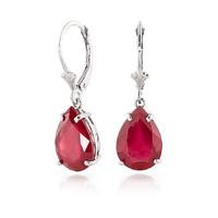 Ruby Drop Earrings 10.0ctw in 9ct White Gold