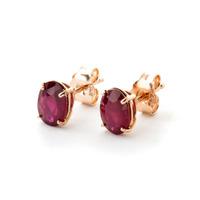 Ruby Stud Earrings 1.8ctw in 9ct Rose Gold