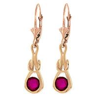 ruby san francisco drop earrings 13ctw in 9ct rose gold