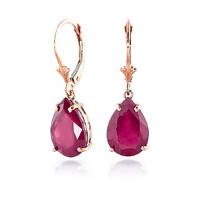 Ruby Drop Earrings 10.0ctw in 9ct Rose Gold