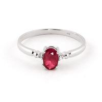 Ruby and Diamond Allure Ring 0.5ct in 9ct White Gold