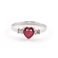 ruby and diamond ring 10ct in 9ct white gold