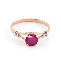 Ruby and Diamond Aspire Ring 1.0ct in 9ct Rose Gold