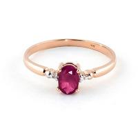 Ruby and Diamond Allure Ring 0.5ct in 9ct Rose Gold