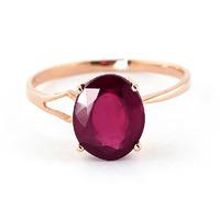 Ruby Claw Set Ring 3.5ct in 9ct Rose Gold