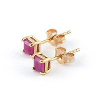 Ruby Alexandra Stud Earrings 0.8ctw in 9ct Gold
