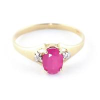 Ruby and Diamond Desire Ring 1.25ct in 9ct Gold