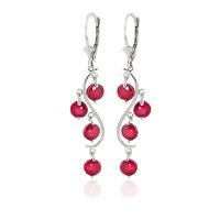 Ruby Dream Catcher Drop Earrings 4.0ctw in 9ct White Gold