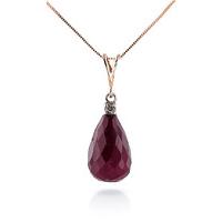 Ruby and Diamond Pendant Necklace 8.8ct in 9ct Rose Gold